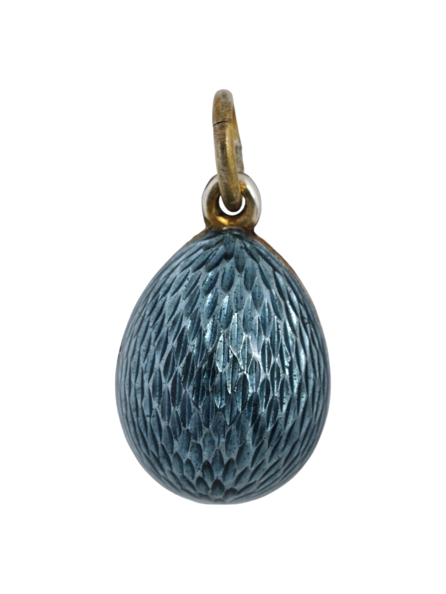 RUSSIAN SILVER GUILLOCHE ENAMEL EASTER EGG PENDANT (1 of 6)