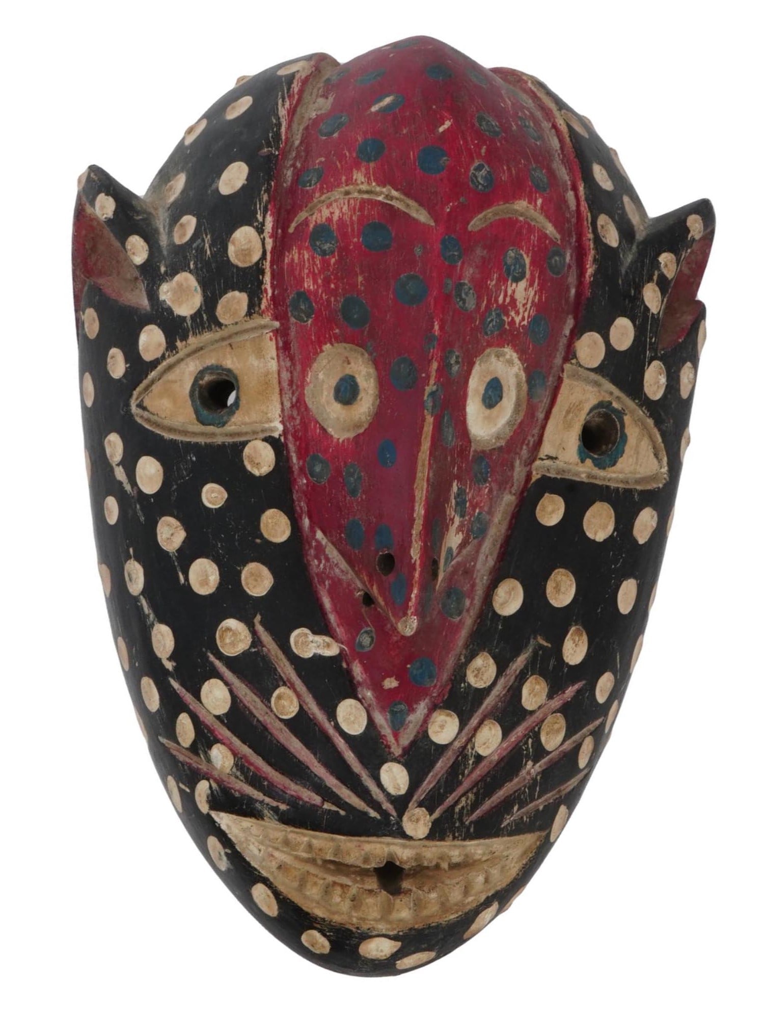 OLD AFRICAN BENIN NIGERIA LEOPARD SPIRIT MASK (1 of 7)