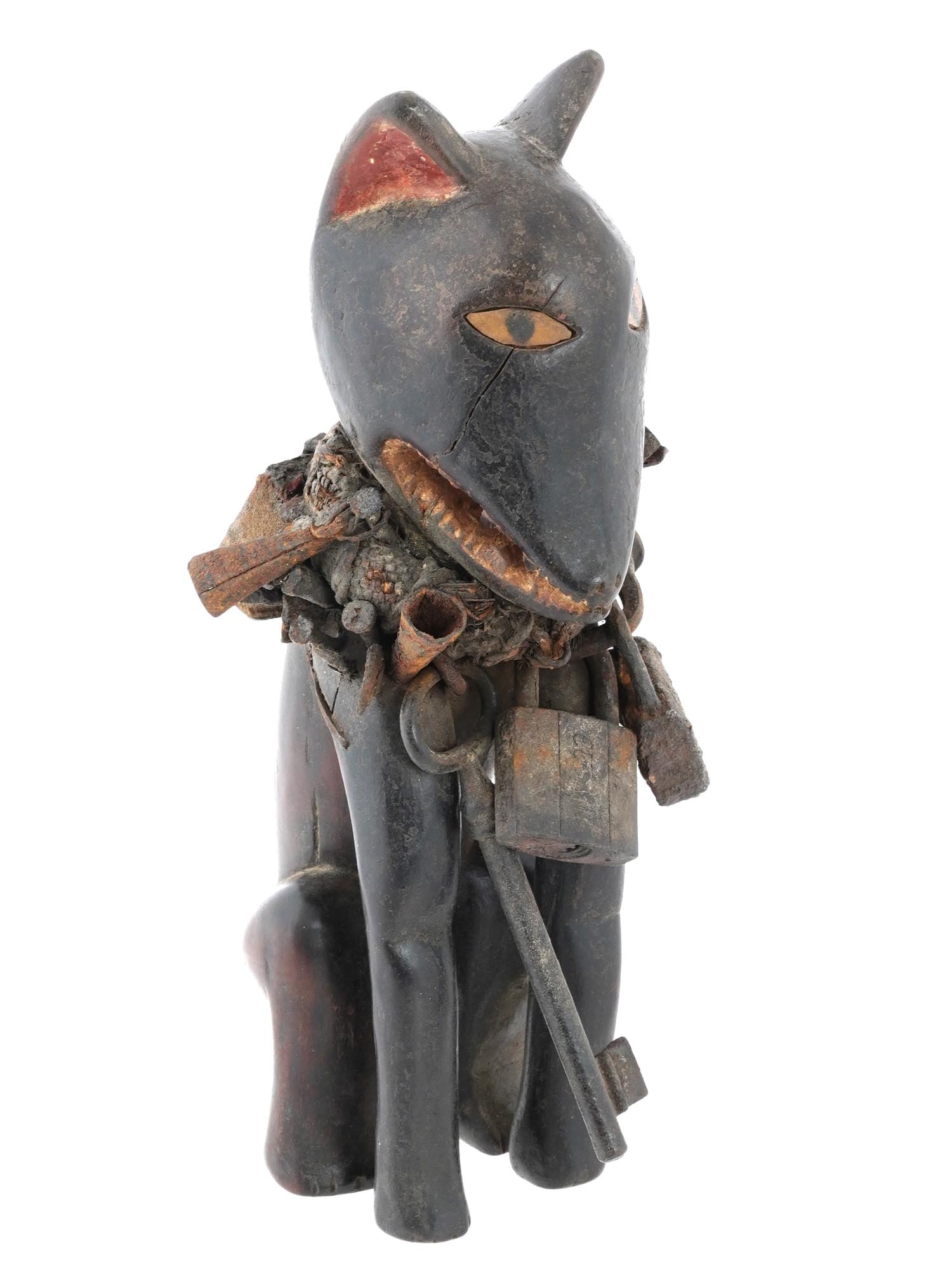 CENTRAL AFRICAN CONGO VILI CARVED WOODEN FETISH (1 of 8)