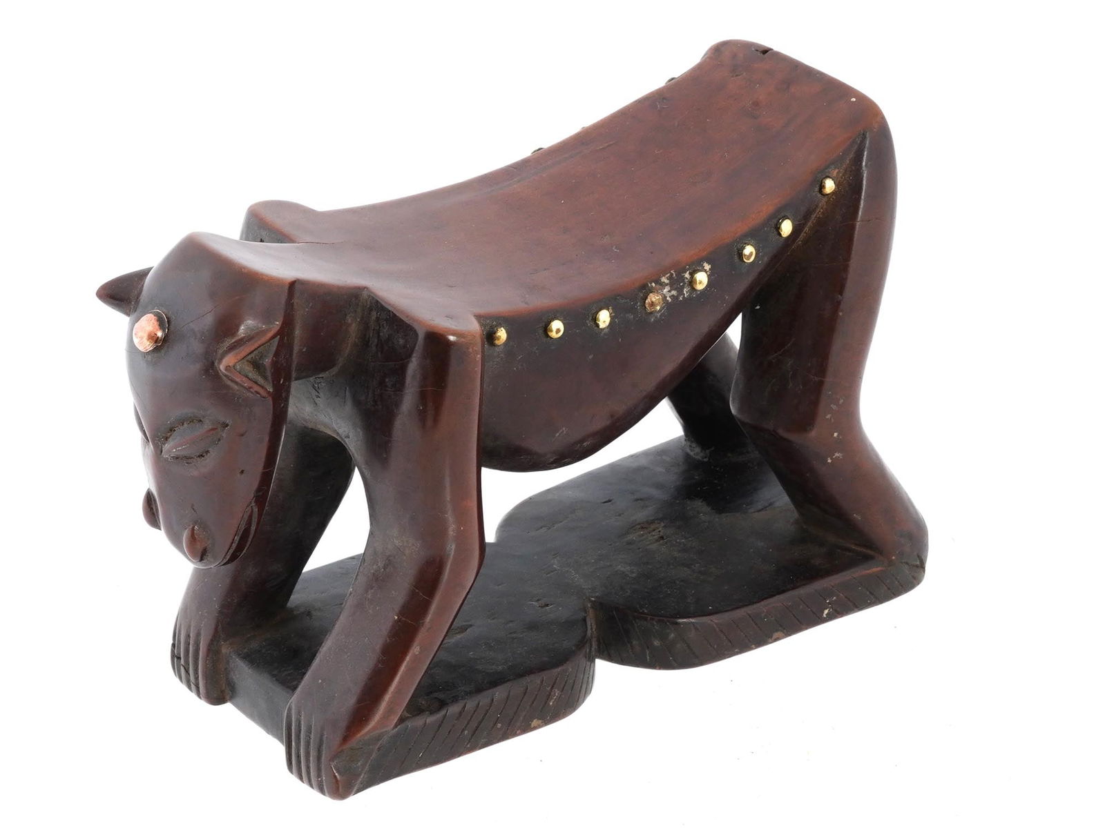 CENTRAL AFRICAN CONGO LUBA HAND CARVED WOOD HEADREST (1 of 7)