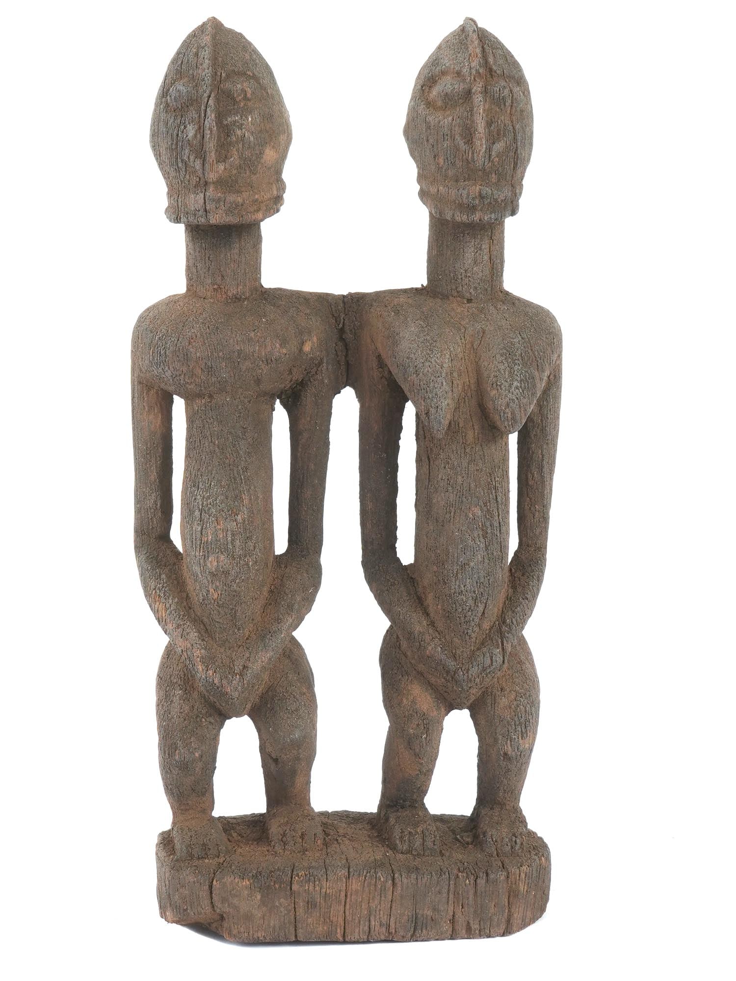 WEST AFRICAN MALI DOGON HAND CARVED COUPLE FIGURE (1 of 6)