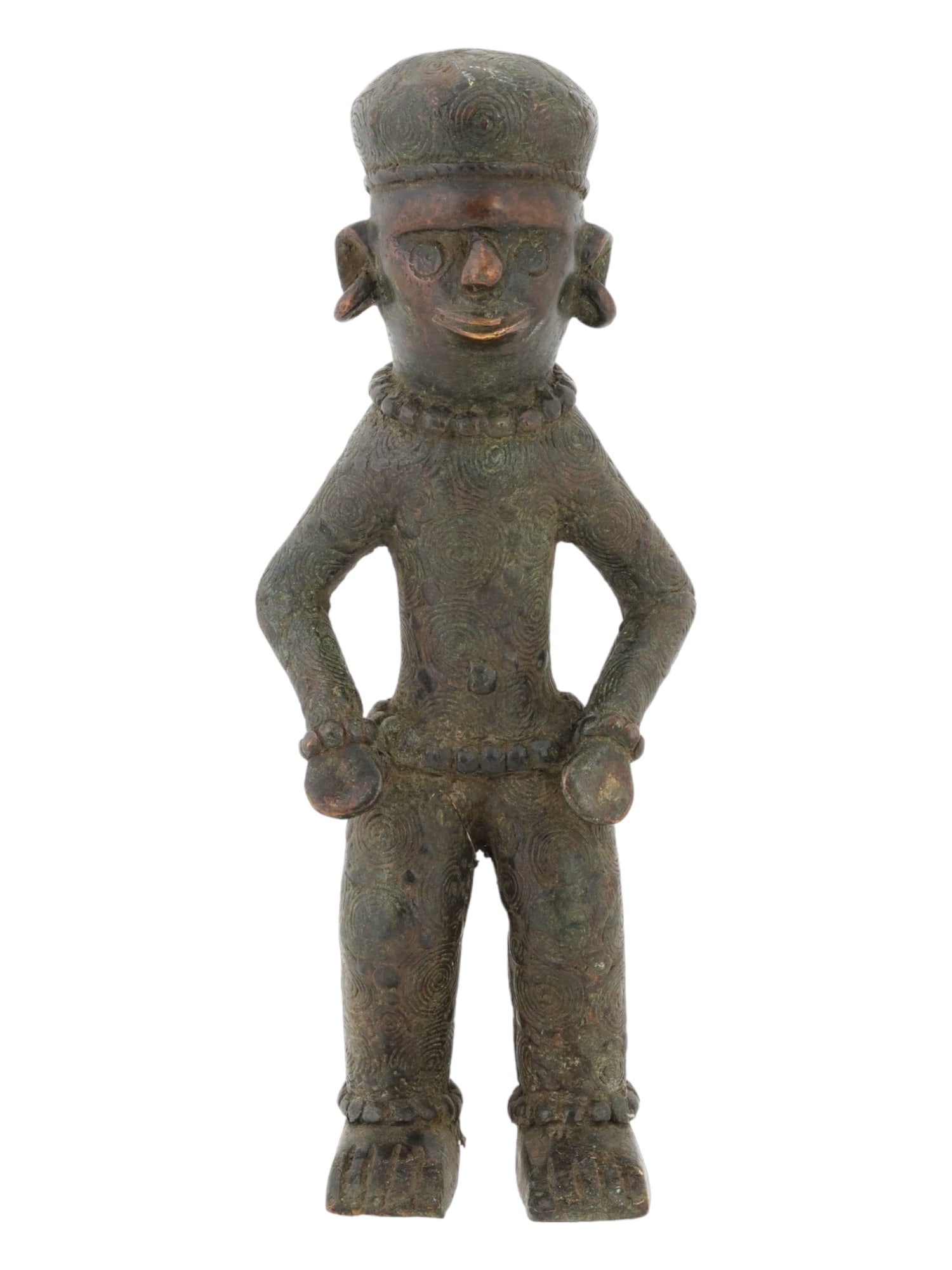 SMALL WEST AFRICAN NIGERIAN TIV BRONZE FIGURINE (1 of 8)