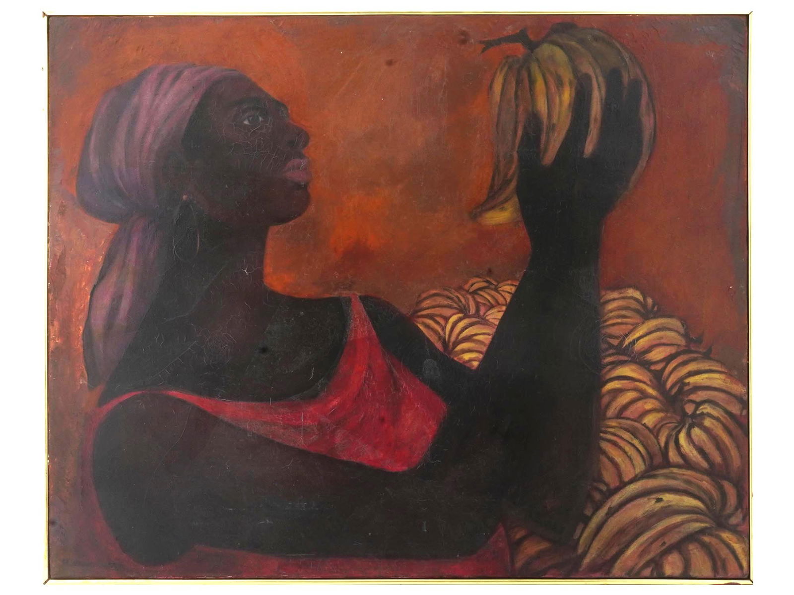 AMERICAN PORTRAIT OIL PAINTING BY HALE WOODRUFF (1 of 7)