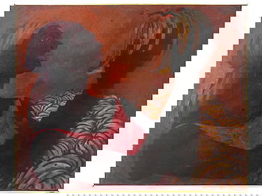 AMERICAN PORTRAIT OIL PAINTING BY HALE WOODRUFF (1 of 7)