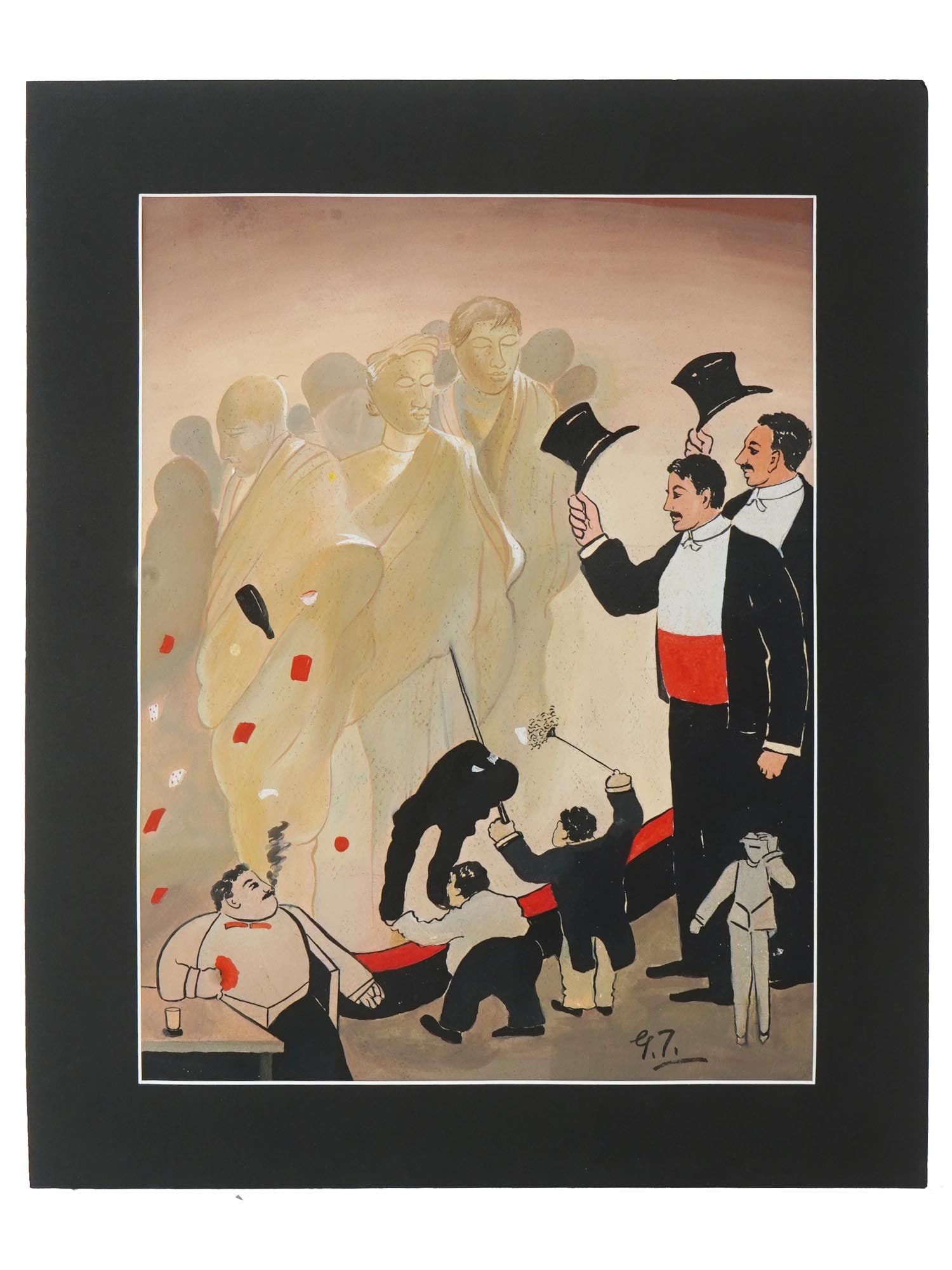 INDIAN GOUACHE PAINTING ATTR GAGANENDRANATH TAGORE (1 of 4)