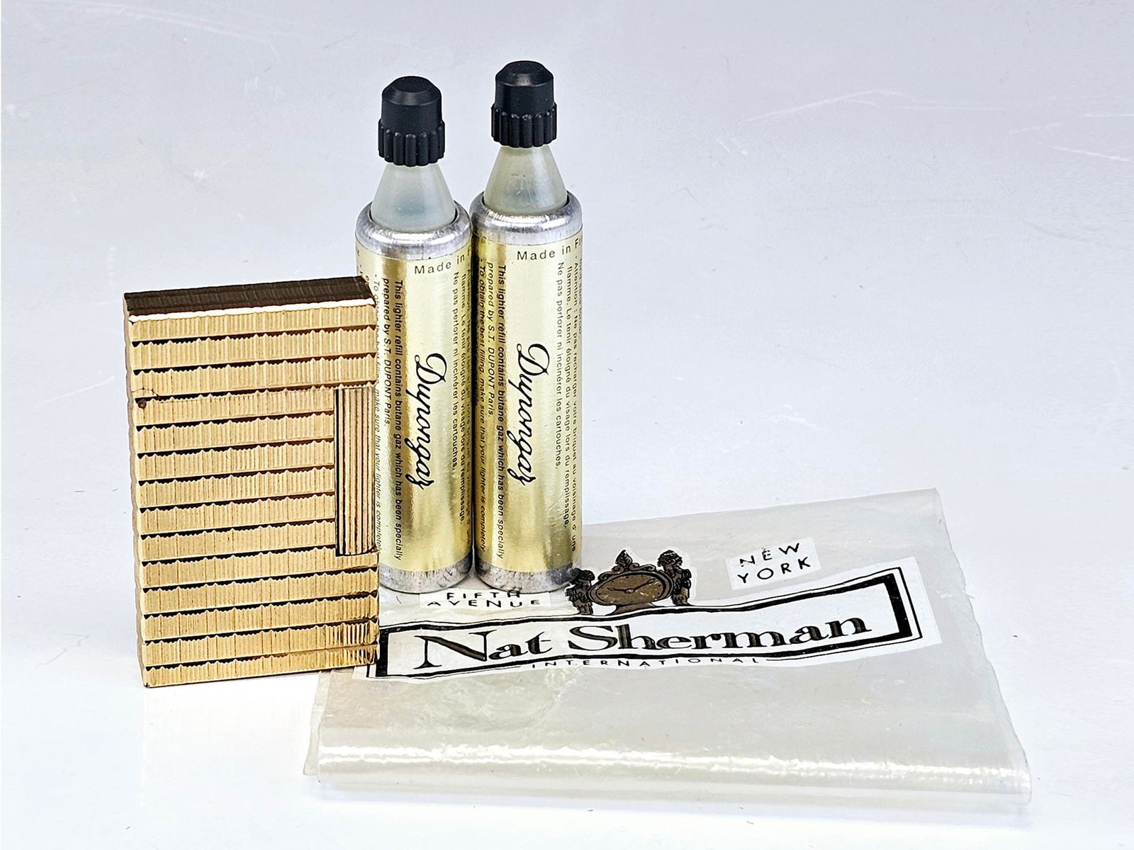 ST DUPONT LIGNE 1 GOLD PLATED GAS POCKET LIGHTER (1 of 5)