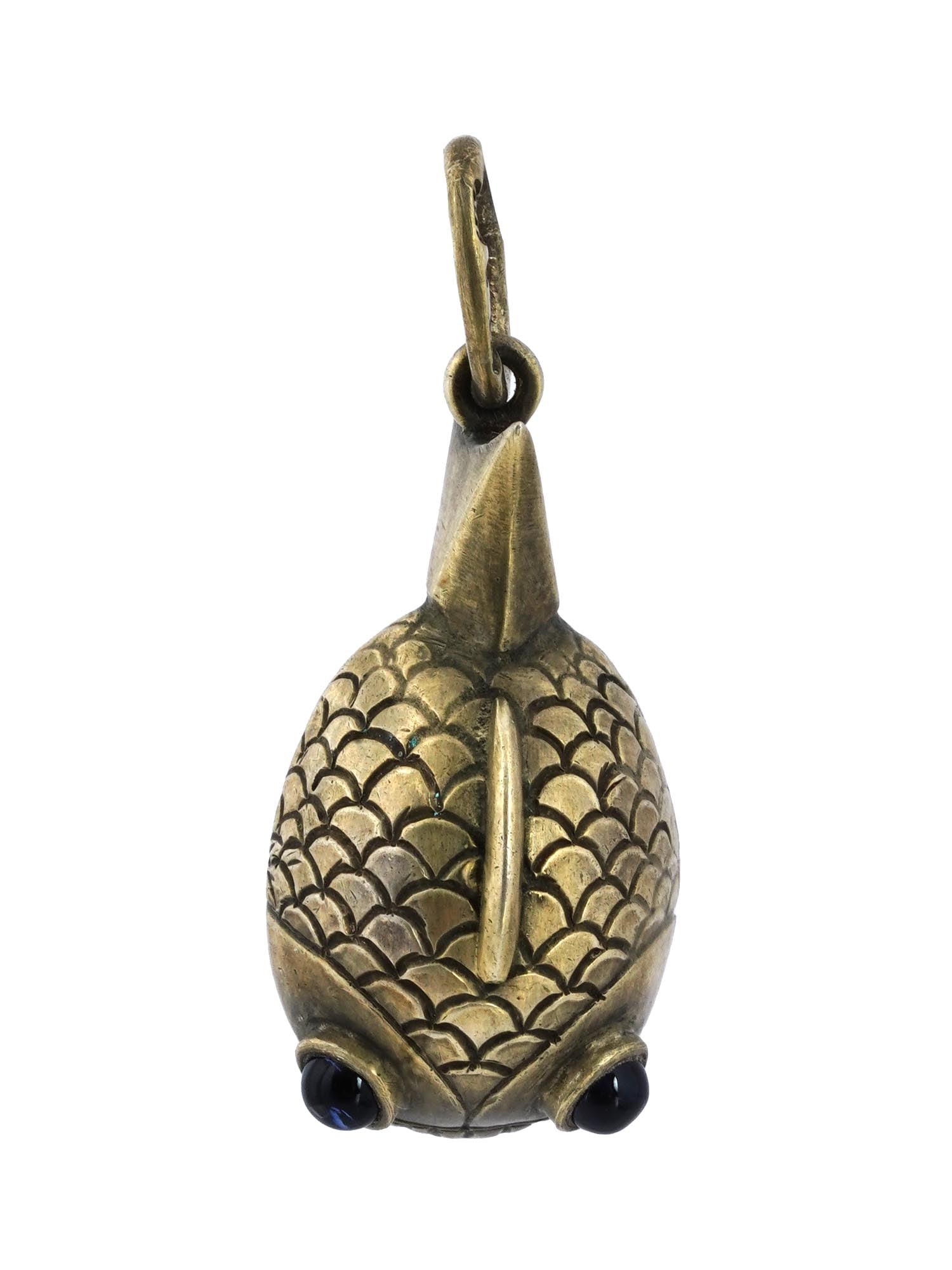 RUSSIAN 88 SILVER FISH EGG PENDANT WITH AMETHYST (1 of 6)