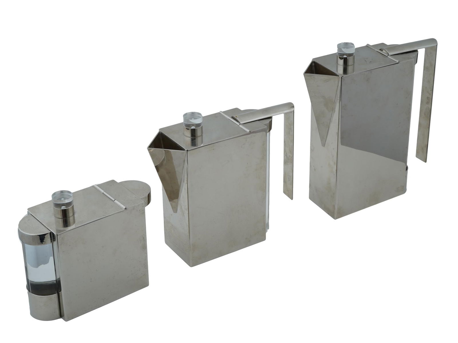 ITALIAN STEEL COFFEE SET BY PUNTA BACOLA MONTAGNANI (1 of 9)