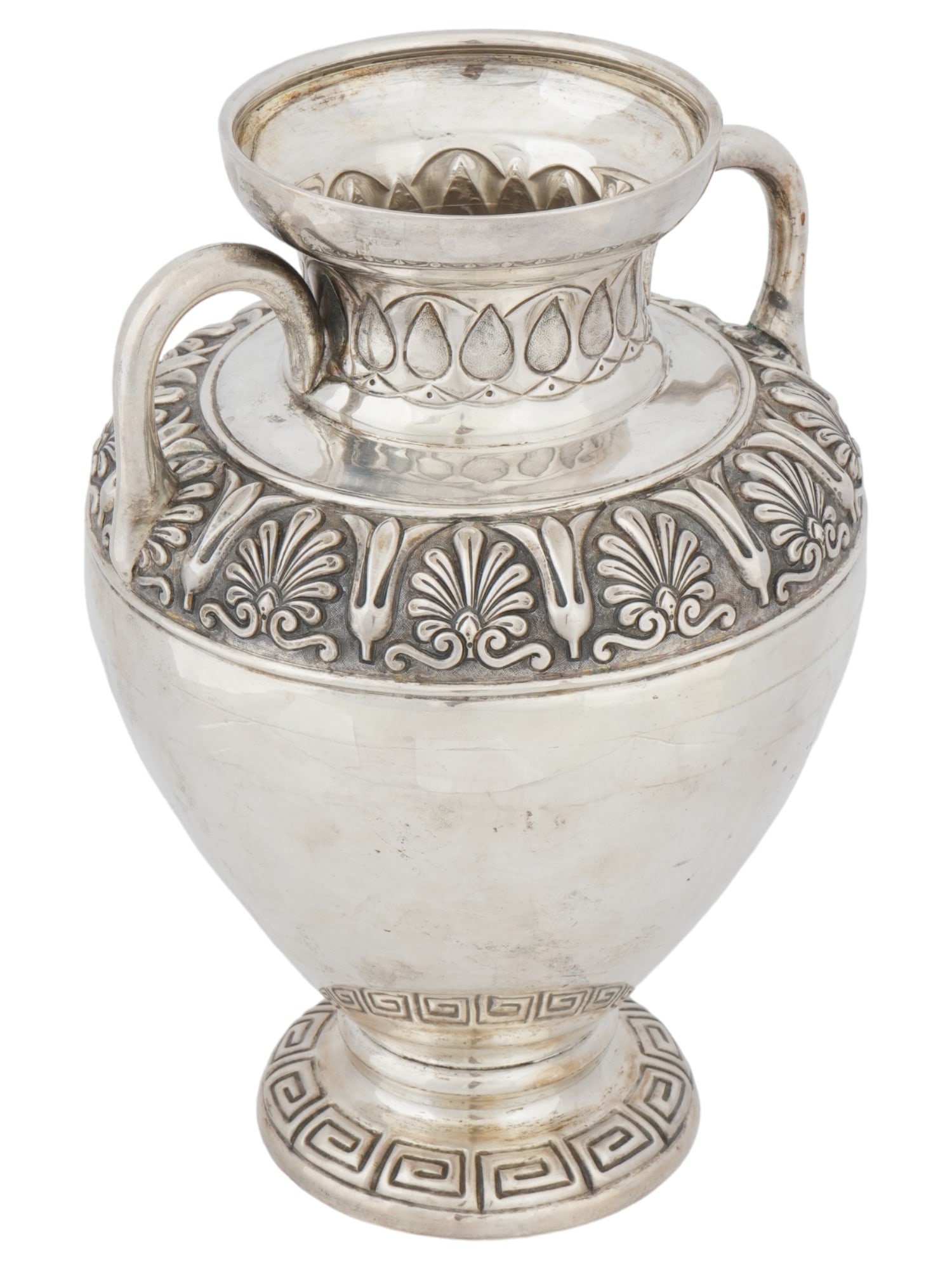 VINTAGE 900 SILVER AMPHORA TYPE VASE WITH HANDLES (1 of 10)