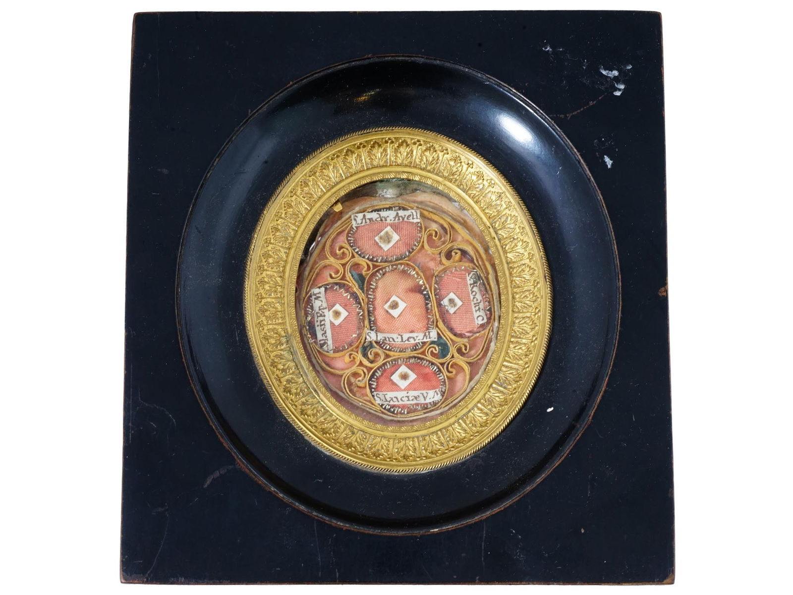 ANTIQUE BRONZE BAROQUE CATHOLIC RELIQUARY SHRINE (1 of 8)