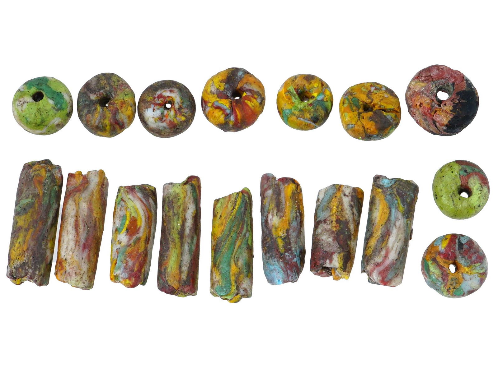 COLLECTION ANCIENT NEAR EASTERN MOSAIC GLASS BEADS (1 of 6)