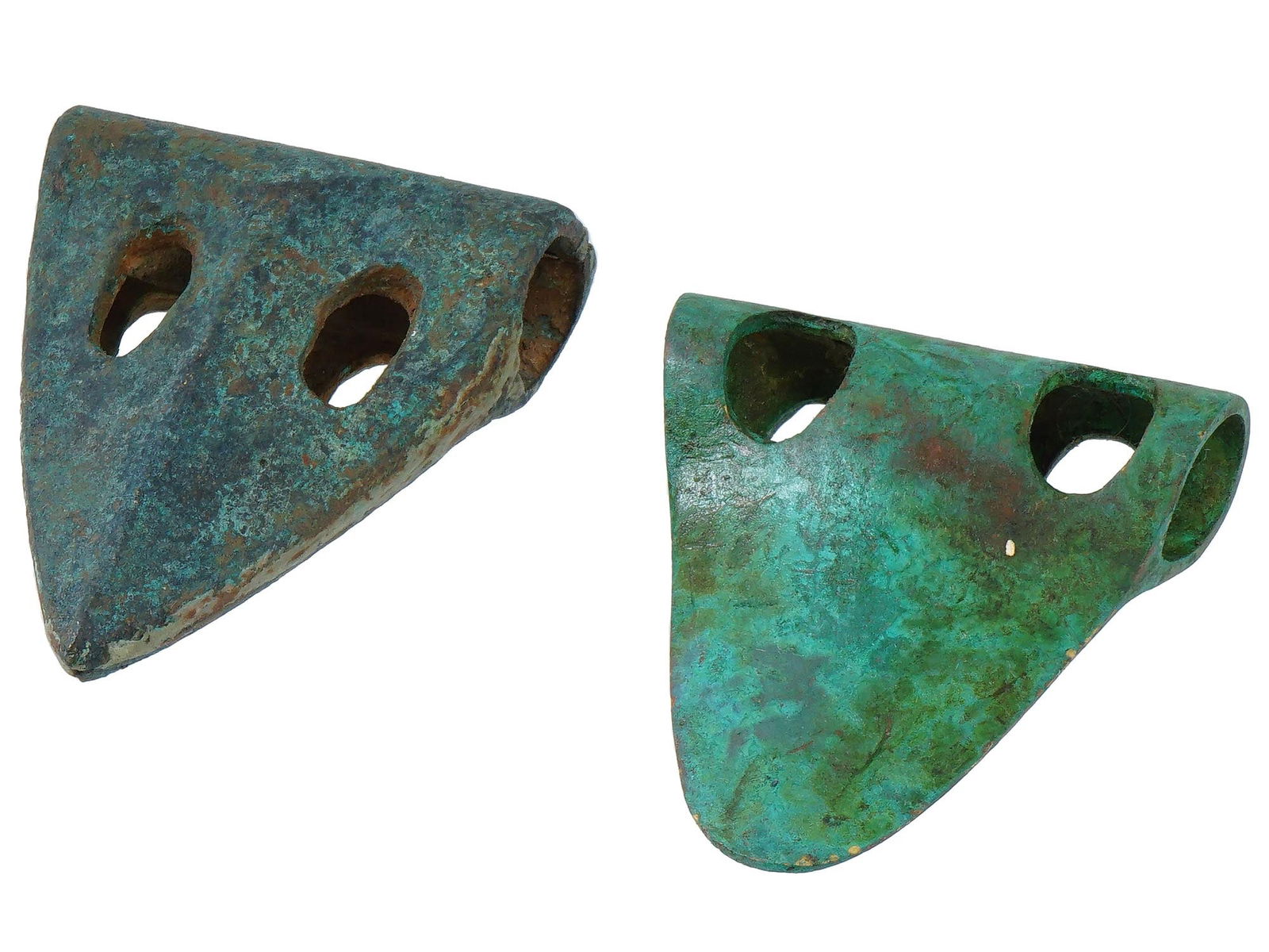 ANCIENT CANAANITE DUCKBILL FORM BRONZE AXE HEADS (1 of 5)