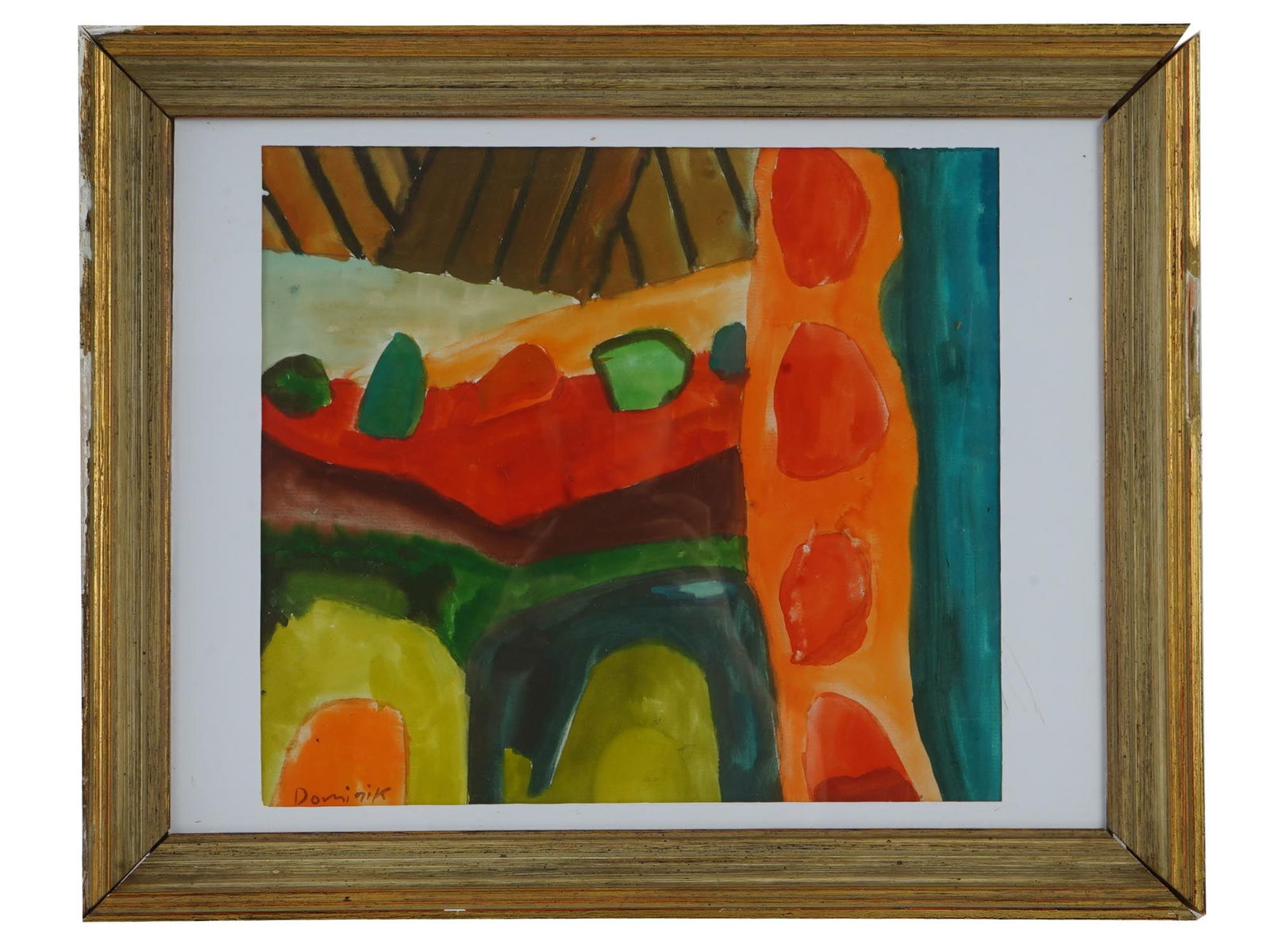 ABSTRACT POLISH ACRYLIC PAINTING BY TADEUSZ DOMINIK (1 of 5)