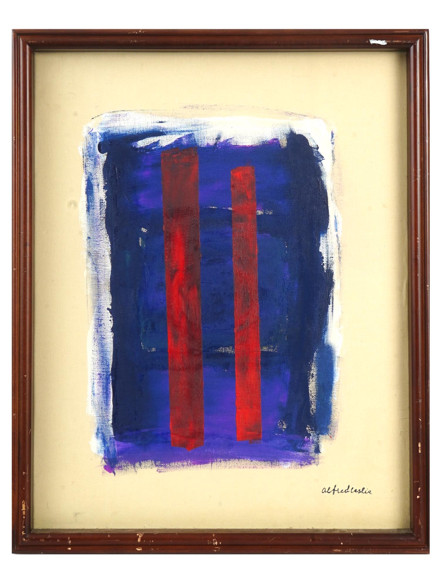 AMERICAN ABSTRACT OIL PAINTING BY ALFRED LESLIE (1 of 4)