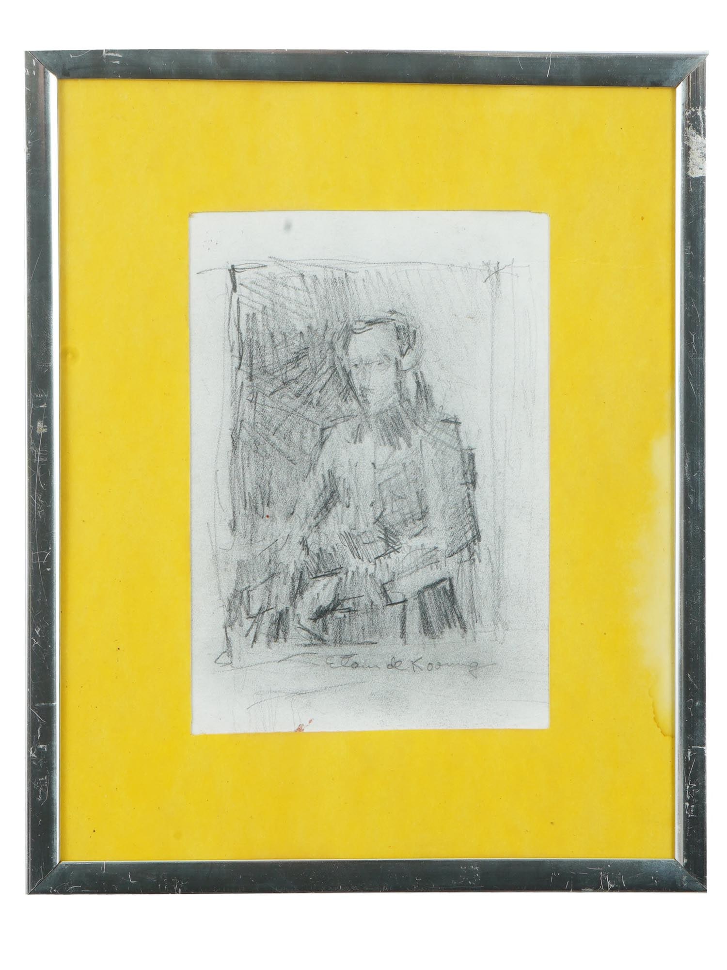1979 AMERICAN PENCIL DRAWING BY ELAINE DE KOONING (1 of 5)