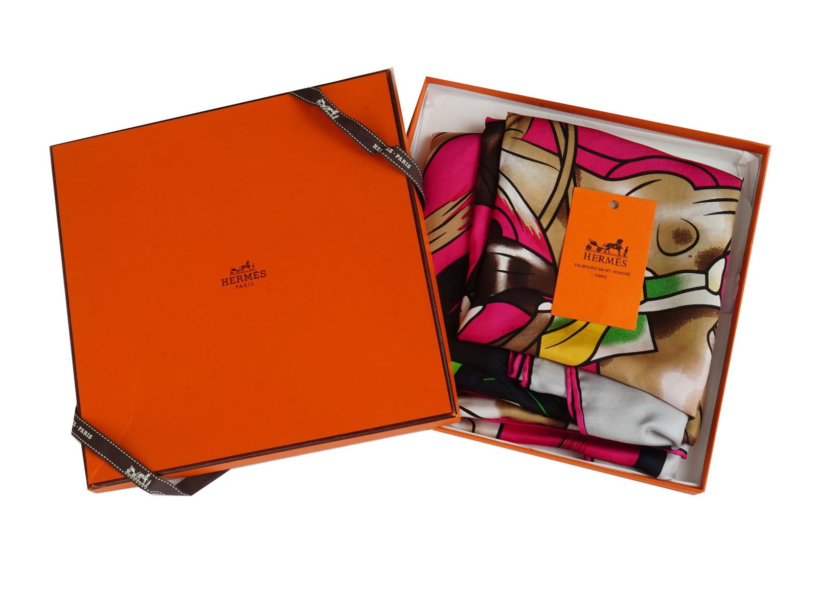 VINTAGE HERMES LA RONDE DES JOCKEYS SILK SCARF IOB (1 of 7)