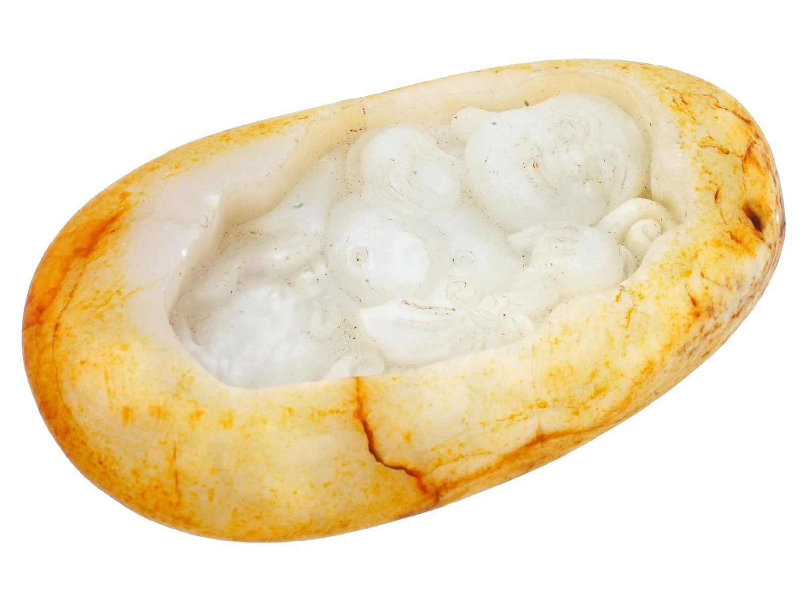 ANTIQUE CHINESE BUDDHA CARVED JADE AMULET PENDANT (1 of 7)