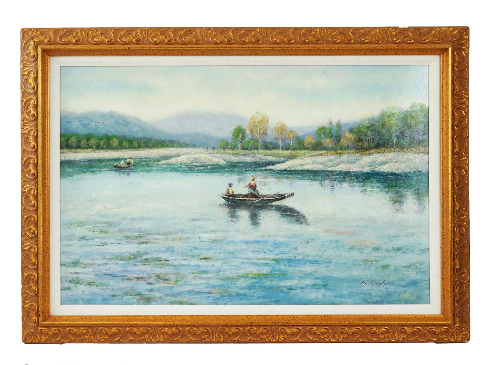 SOUTH KOREAN VINTAGE OIL PAINTING BY L STEPHANO (1 of 5)