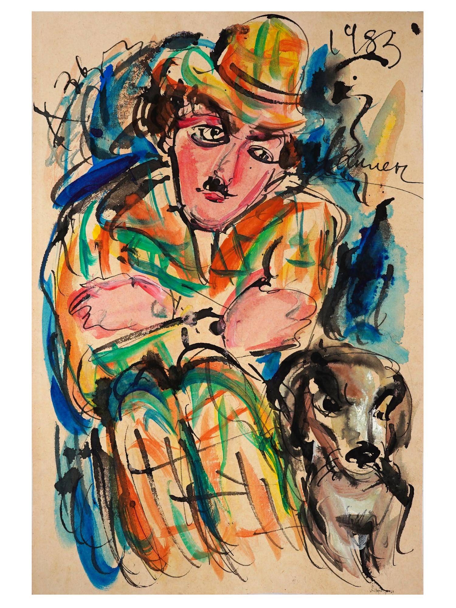 RUSSIAN PORTRAIT PAINTING ATTR TO ANATOLY ZVEREV (1 of 4)