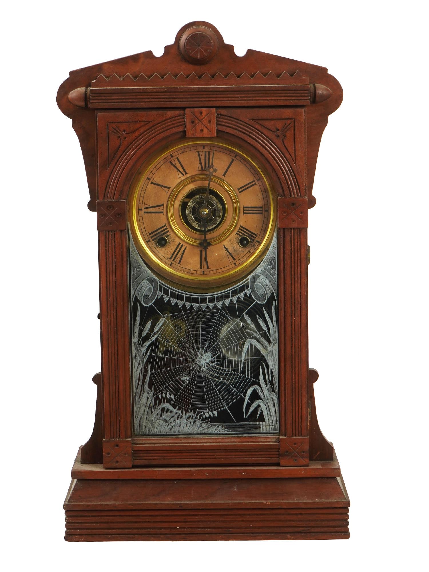 ANTIQUE AMERICAN GILBERT 8 DAY ALARM MANTEL CLOCK (1 of 12)