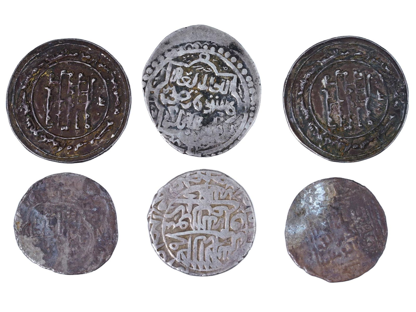 SIX VARIOUS ANCIENT MIDDLE EASTERN SILVER COINS (1 of 4)
