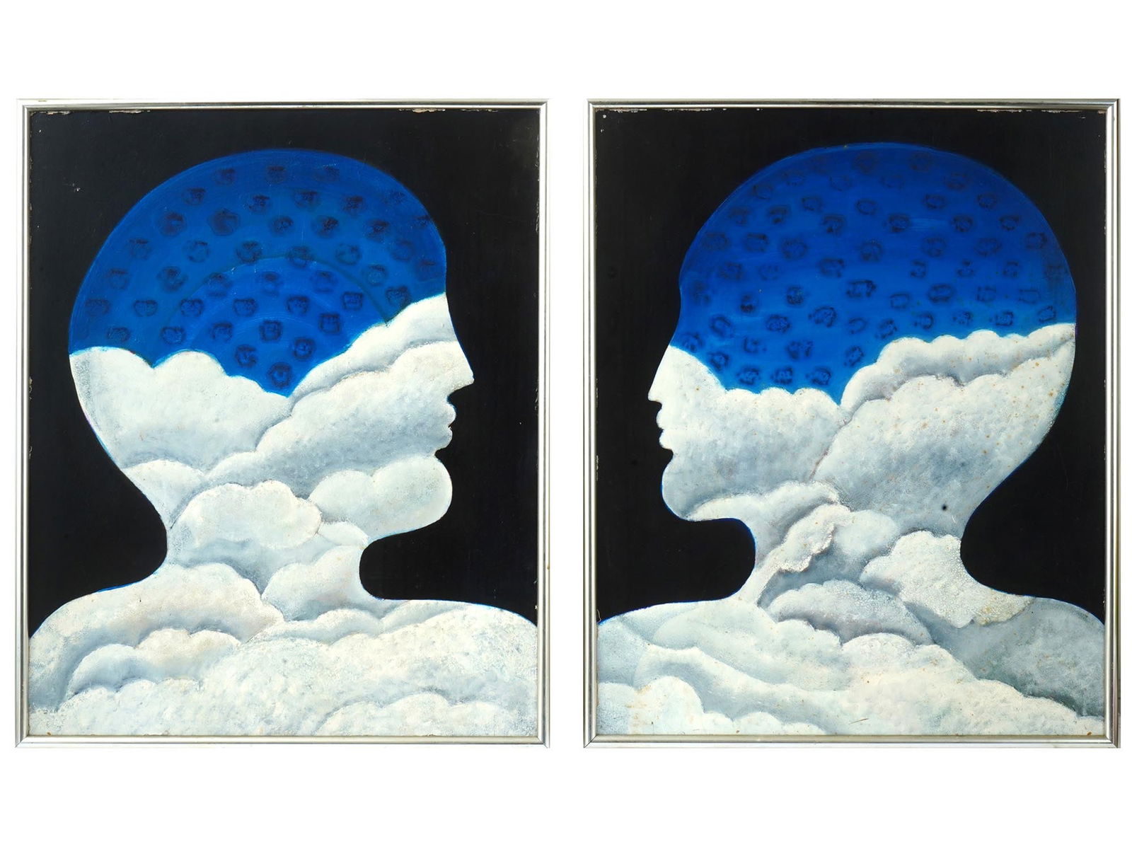 ATTR TO SIMON AVISSAR ISRAELI MIXED MEDIA PAINTINGS (1 of 7)