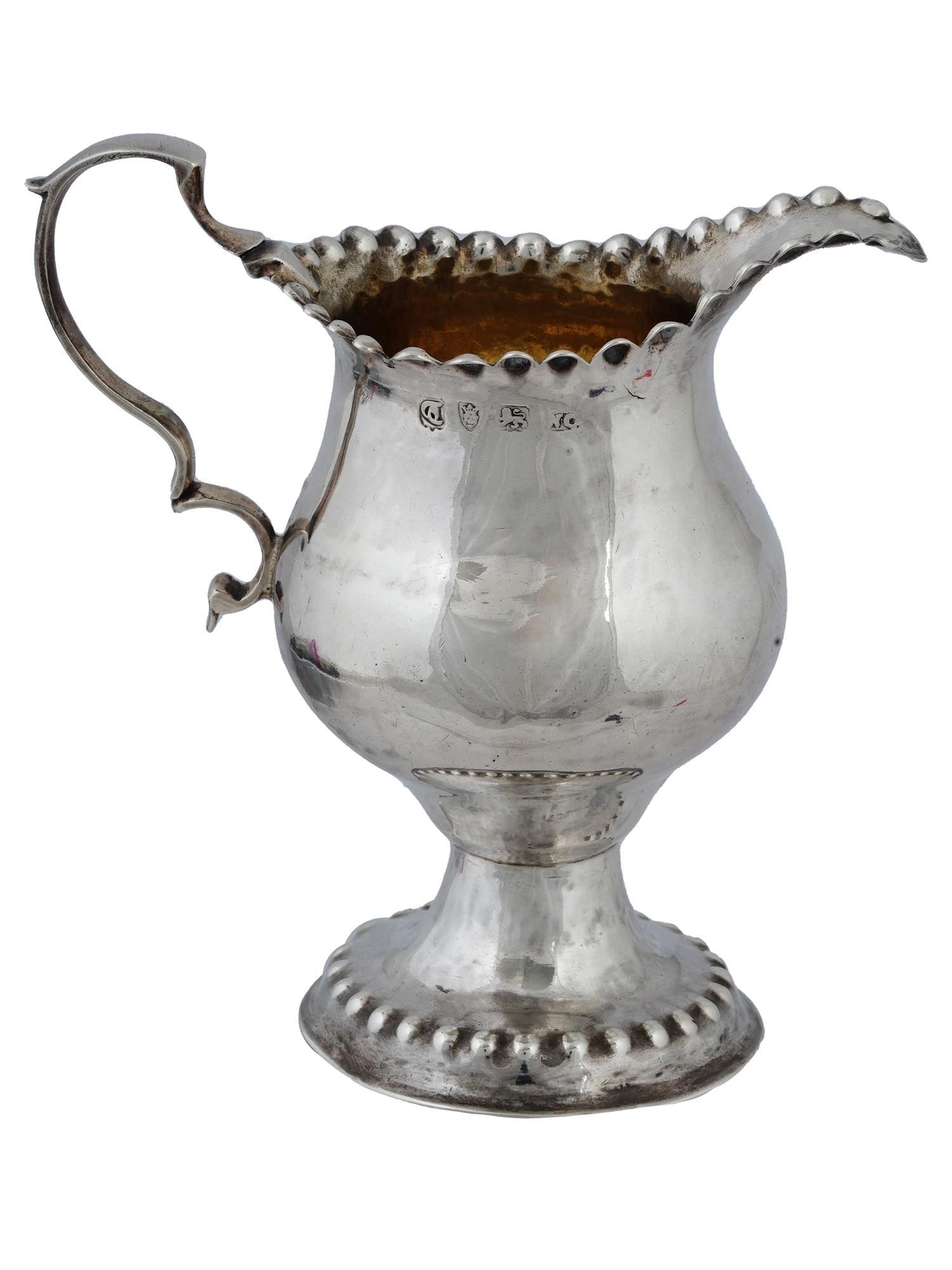 18TH CENTRUY STERLING SILVER MILK JUG OR CREAMER (1 of 11)