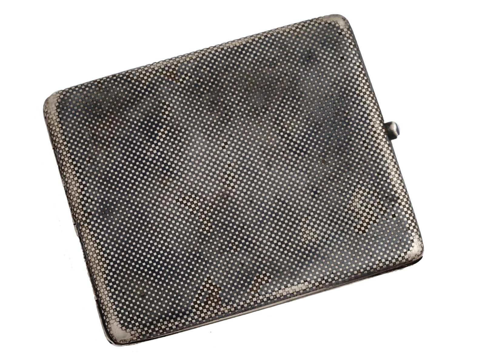 ANTIQUE GERMAN SILVER NIELLO CHECK CIGARETTE CASE (1 of 6)