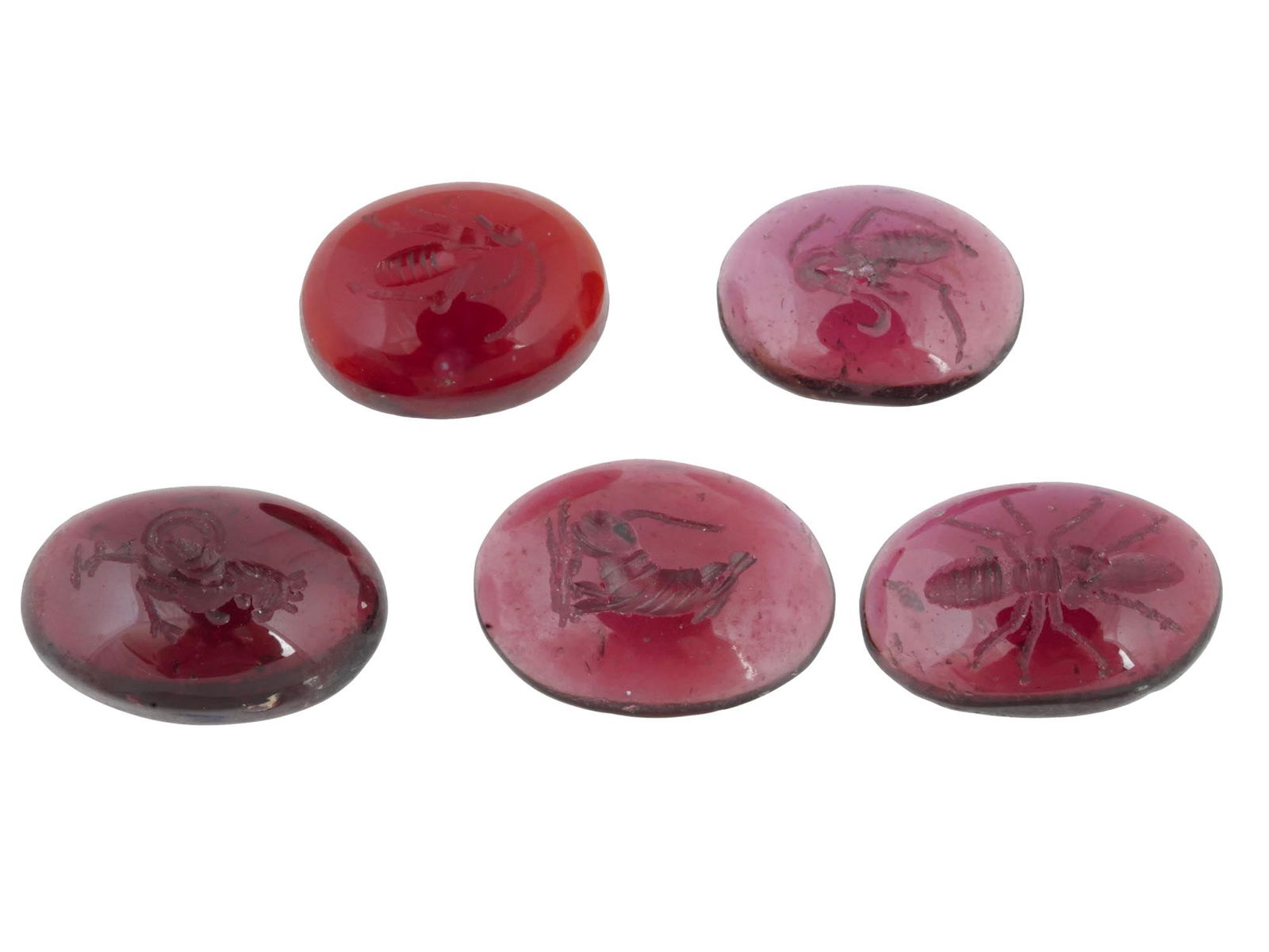 ANTIQUE VICTORIAN ERA GARNET STONE INTAGLIO SEALS (1 of 3)
