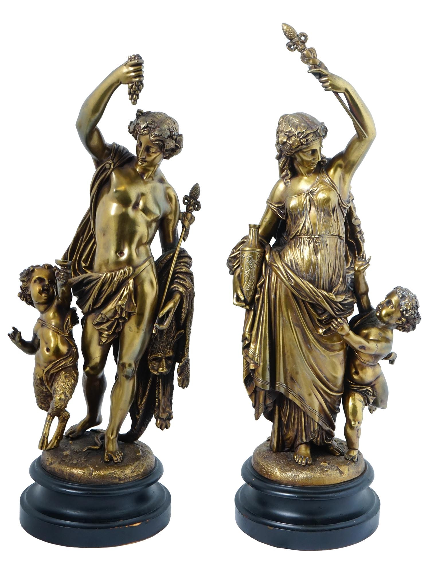 ANTIQUE FRENCH NEOCLASSICAL GILT BRASS SCULPTURES (1 of 5)