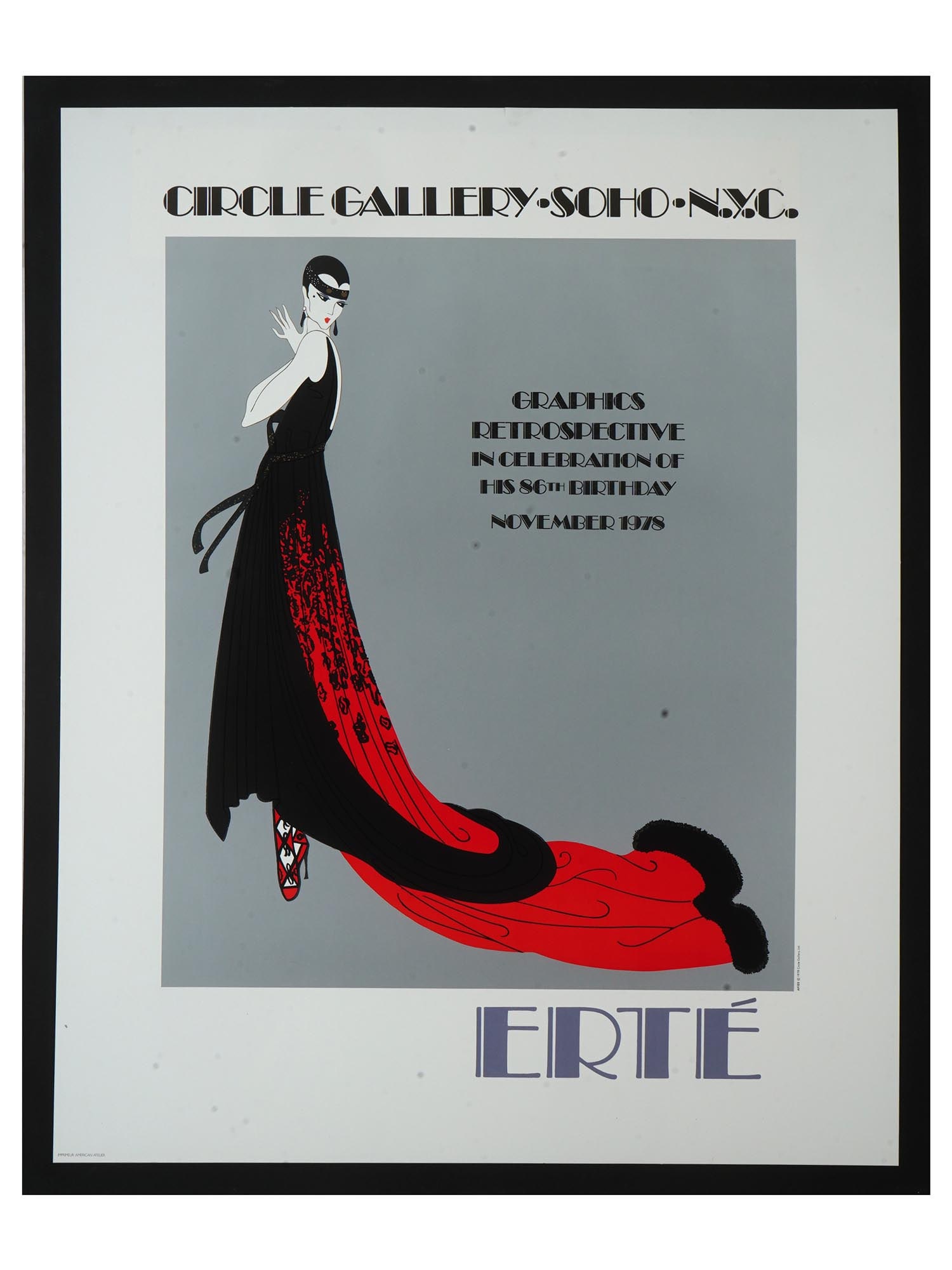 ERTE ART DECO AMERICAN EXHIBITION LITHOGRAPH POSTER (1 of 7)