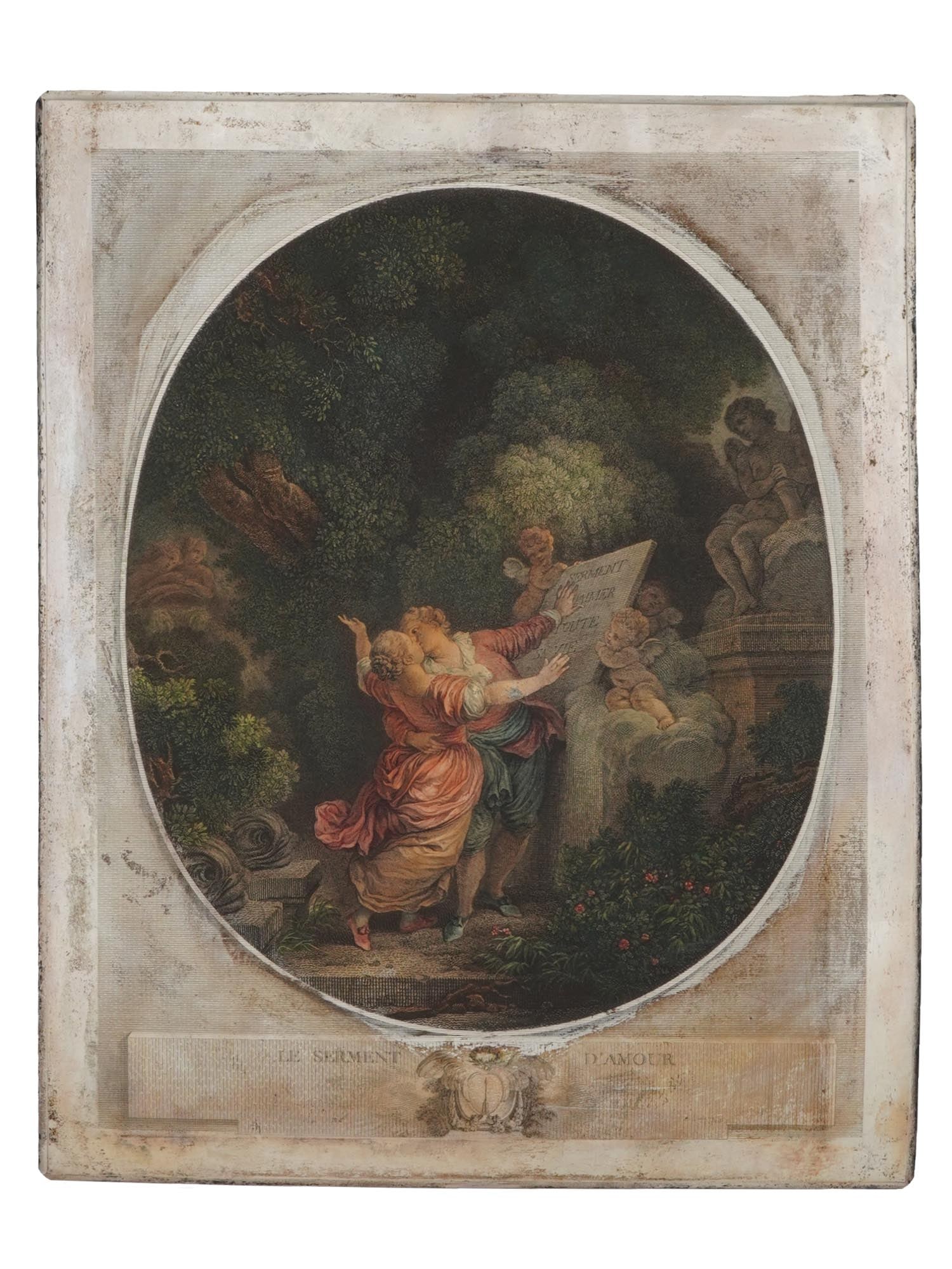 FRENCH INTAGLIO ENGRAVING AFTER JEAN FRAGONARD (1 of 8)