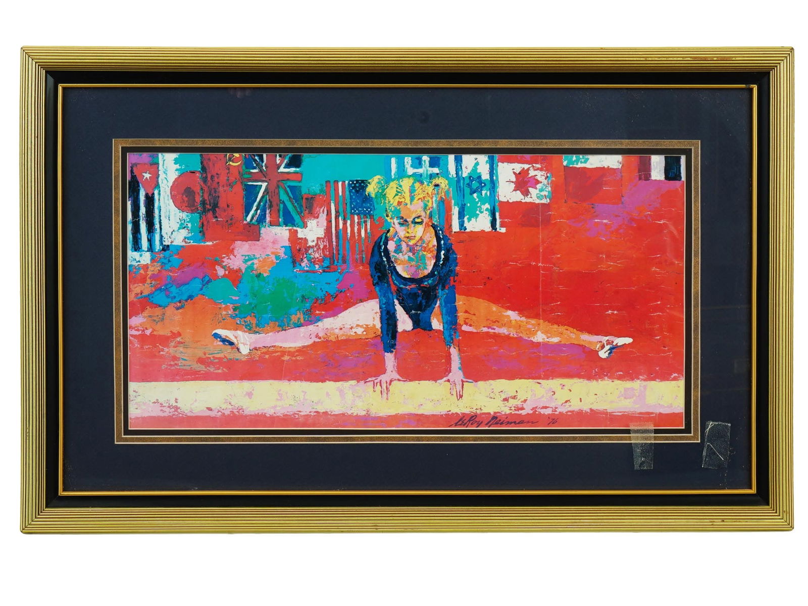 LE ROY NEIMAN SIGNED SERIGRAPH PRINT OLYMPIC GYMNAST (1 of 4)