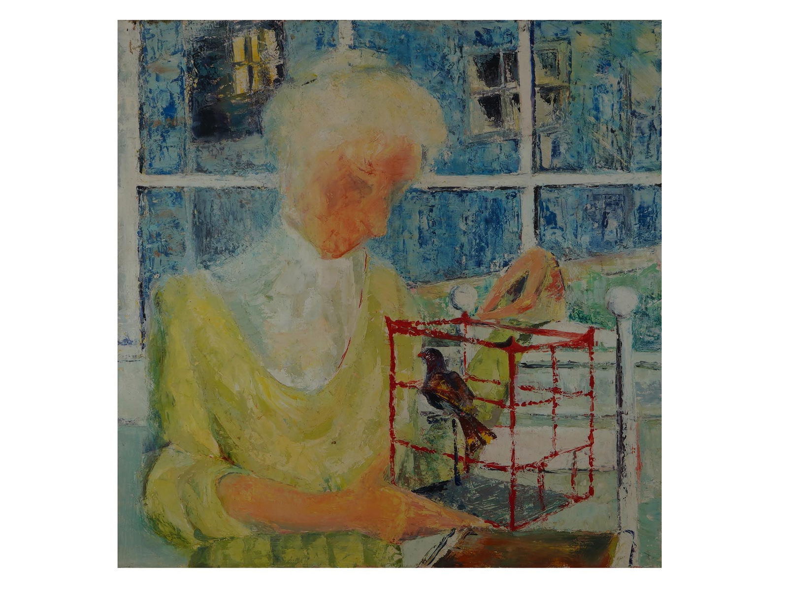 AMERICAN AUDREY SKALING OIL PAINTING SELF PORTRAIT (1 of 7)