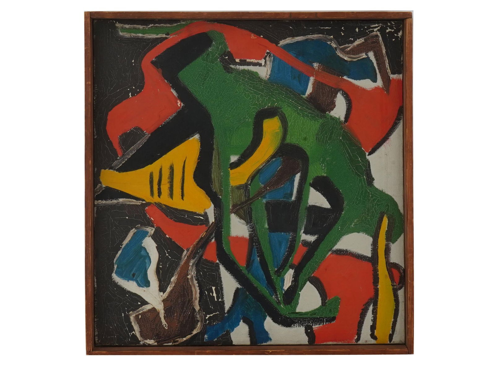 AMERICAN AUDREY SKALING ABSTRACT OIL PAINTING 1930 (1 of 5)