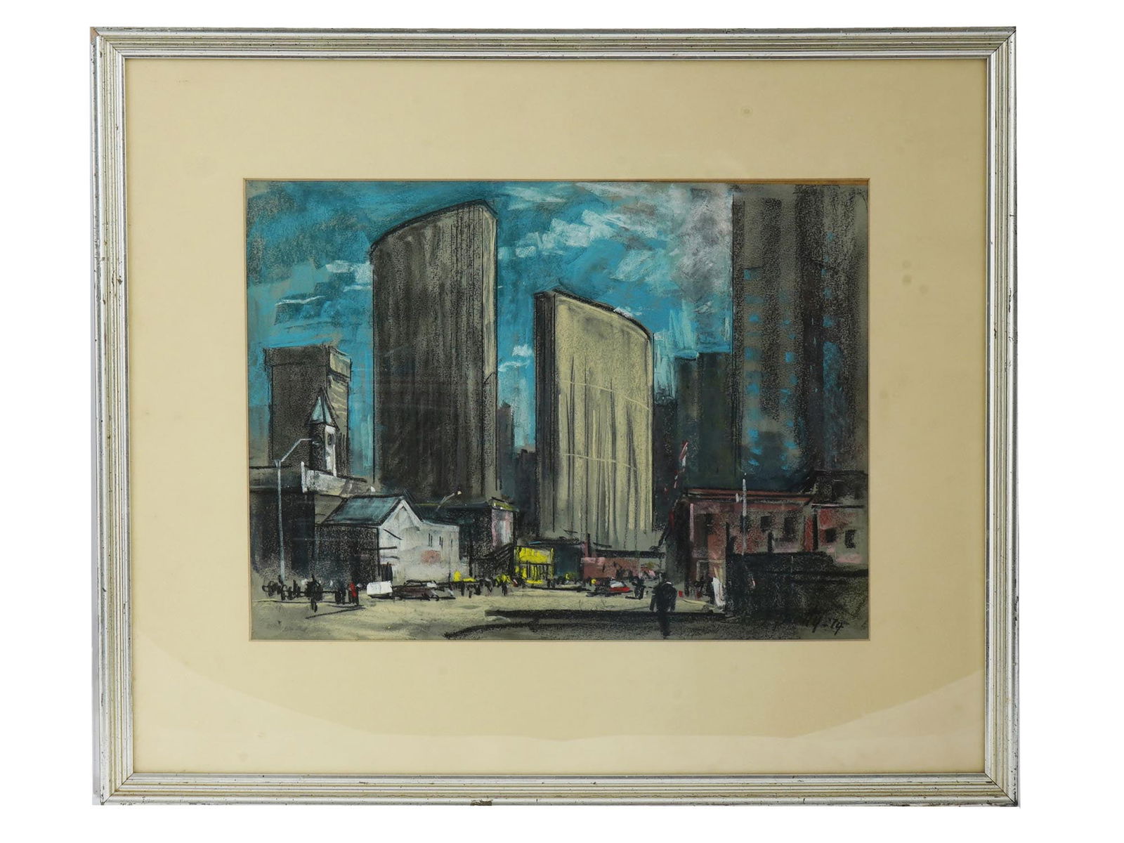 AMERICAN CHICAGO PASTEL PAINTING BY FRANK T M BEATTY (1 of 4)