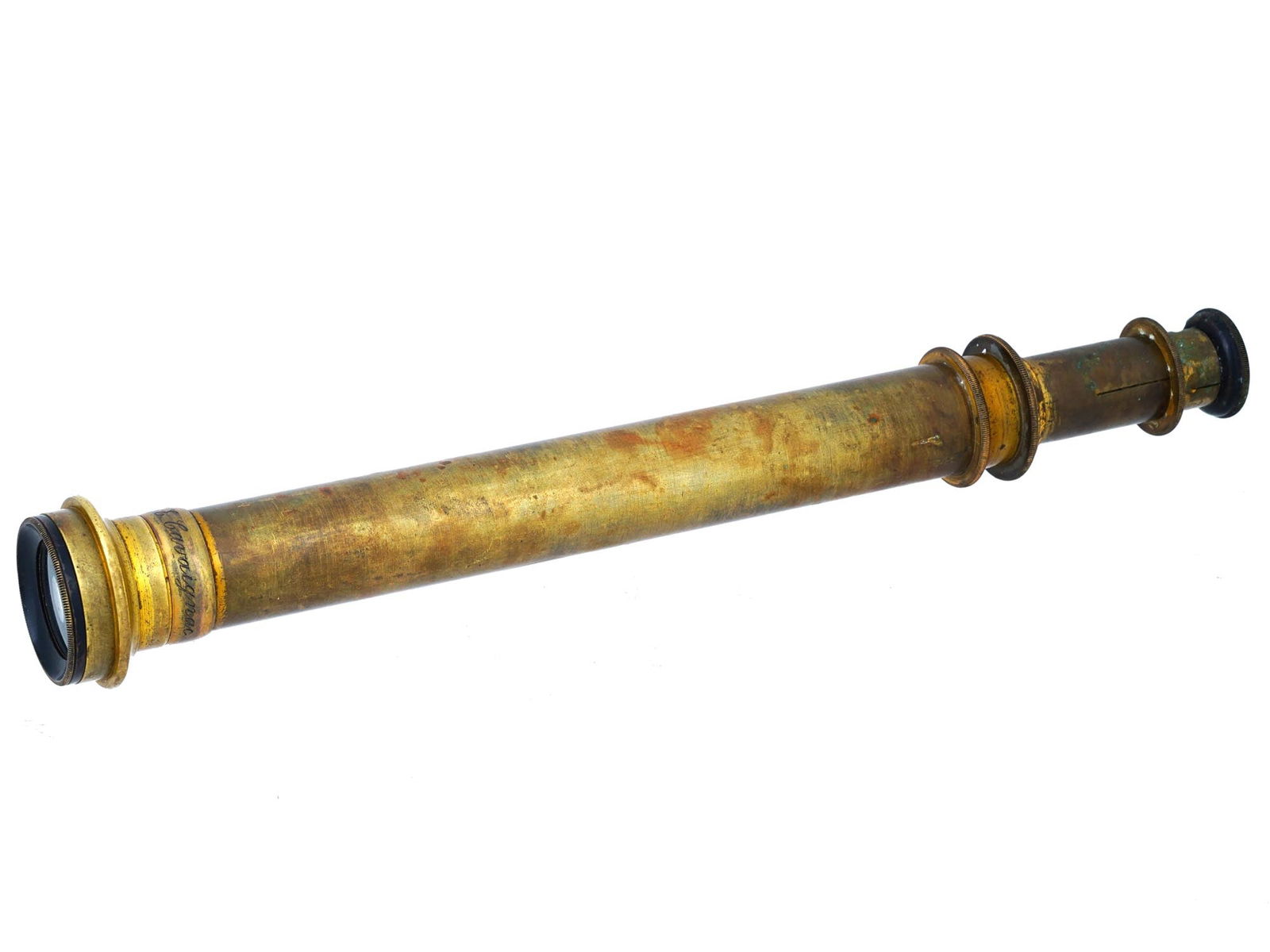 ANTIQUE FRENCH BRASS TELESCOPE FROM DEYROLLE (1 of 7)