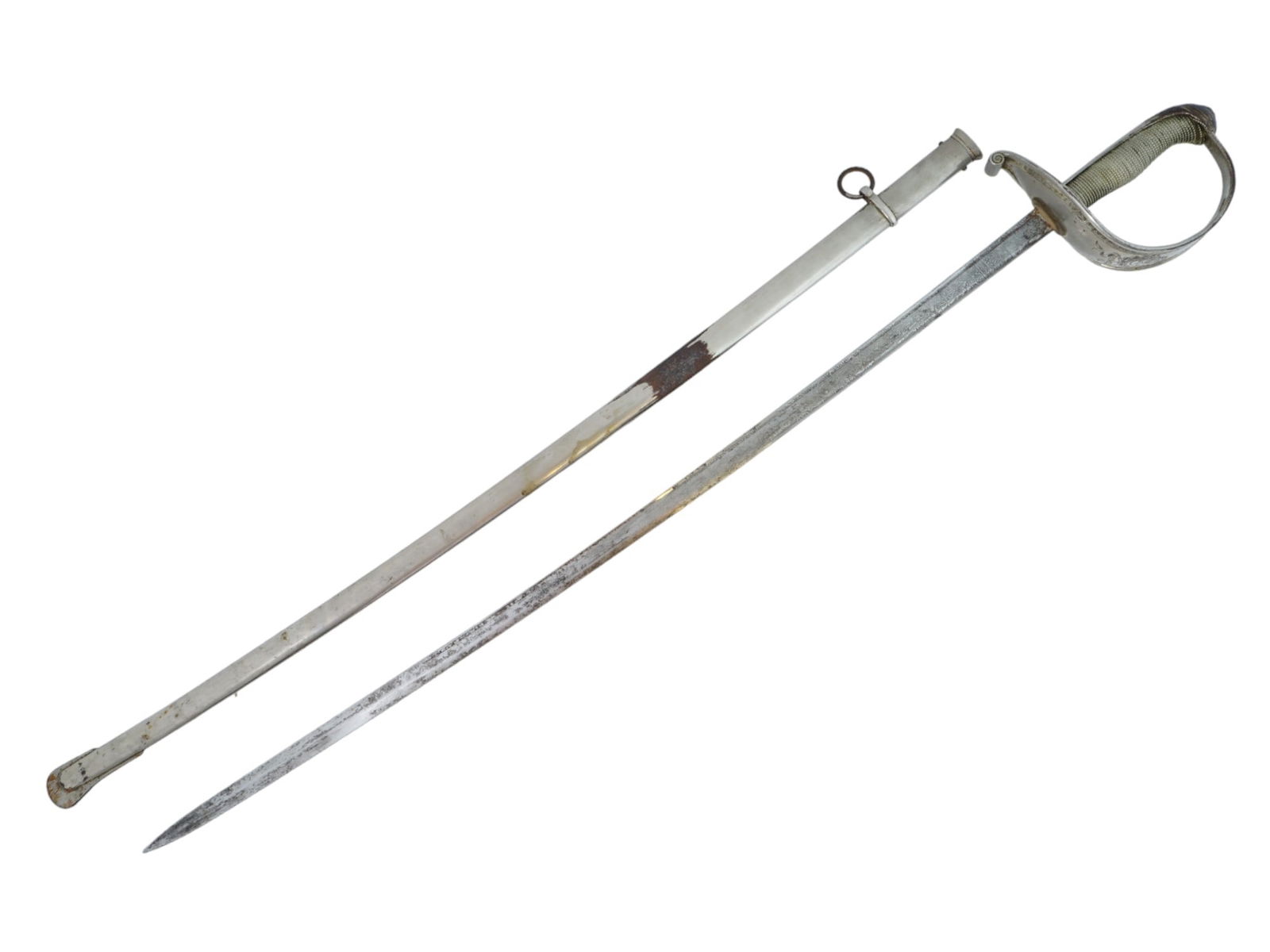 ARGENTINIAN NATIONAL ARMY ETCHED SWORD W SCABBARD (1 of 9)