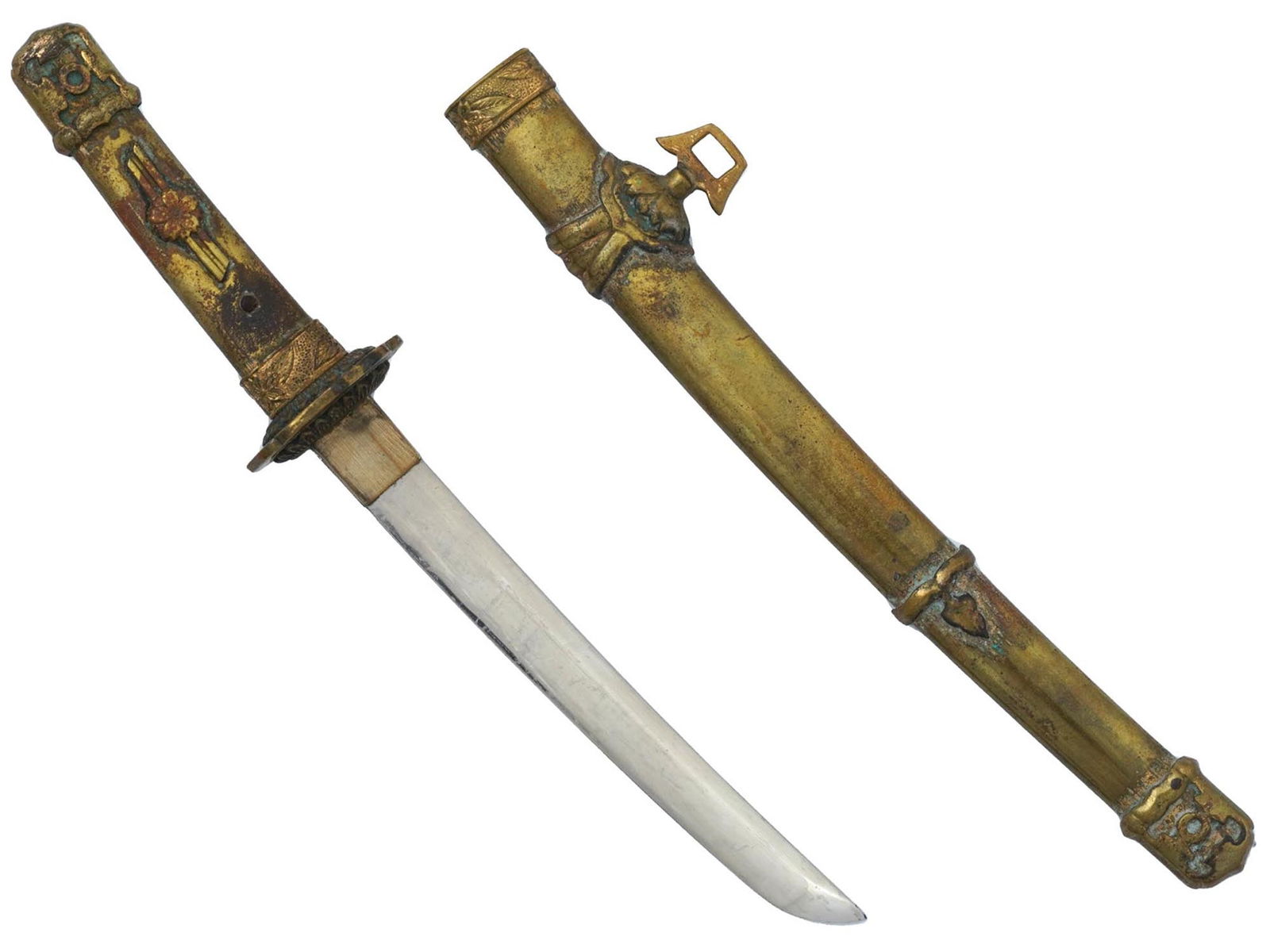 ANTIQUE JAPANESE TYPE MINIATURE SAMURAI SWORD (1 of 5)