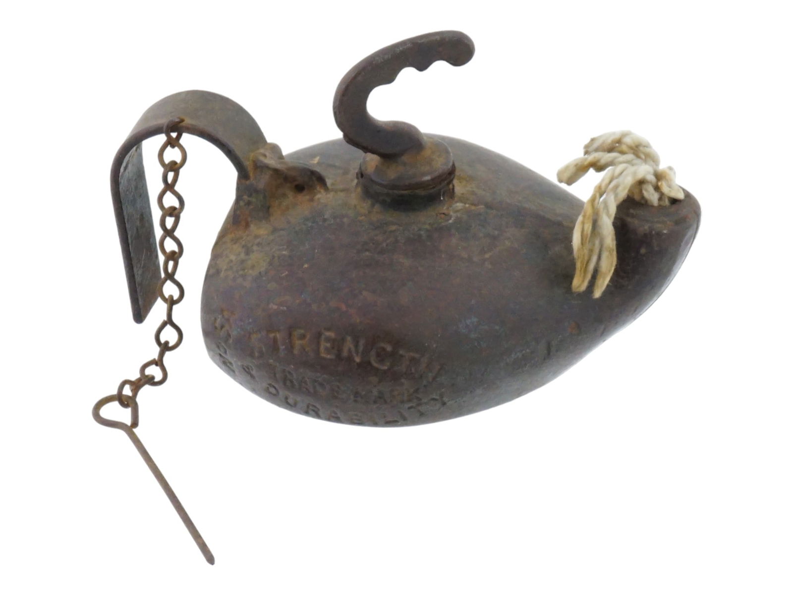 ANTIQUE VICTORIAN WELLS CO SINGLE TORCH OIL LAMP (1 of 11)