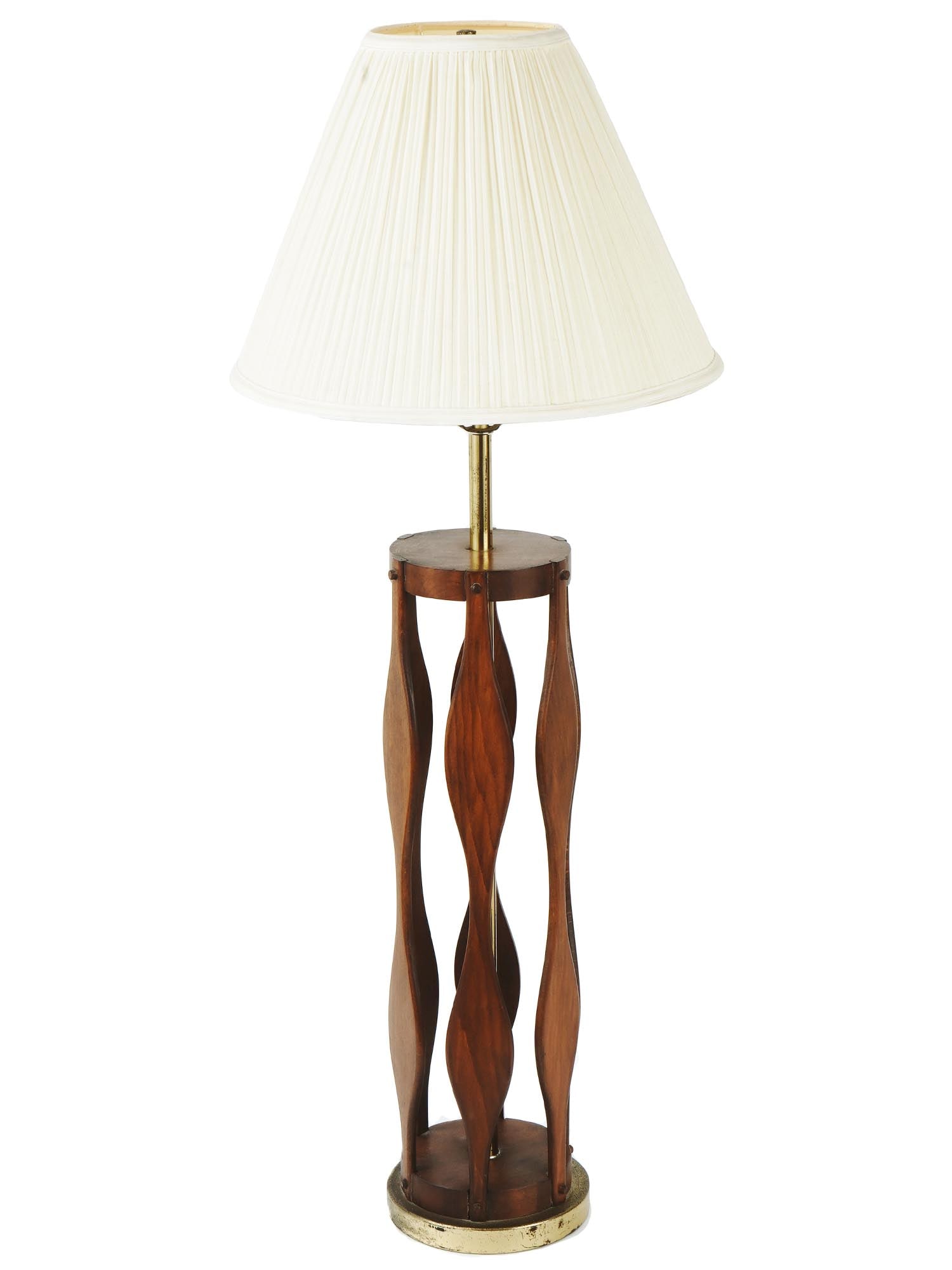 MID CENTURY MODERN MODELINE TEAK WOOD TABLE LAMP (1 of 5)