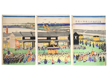 JAPANESE WOODBLOCK PRINT BY YOSHIFUJI UTAGAWA