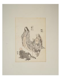 19TH C JAPANESE WOODBLOCK PRINT BY KATSUSHIKA HOKUSAI