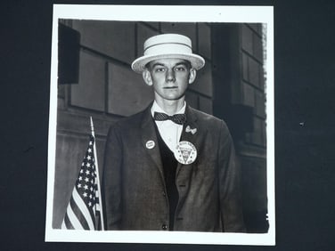 PHOTOGRAVURE AFTER DIANE ARBUS BOY WITH STRAW HAT 1967