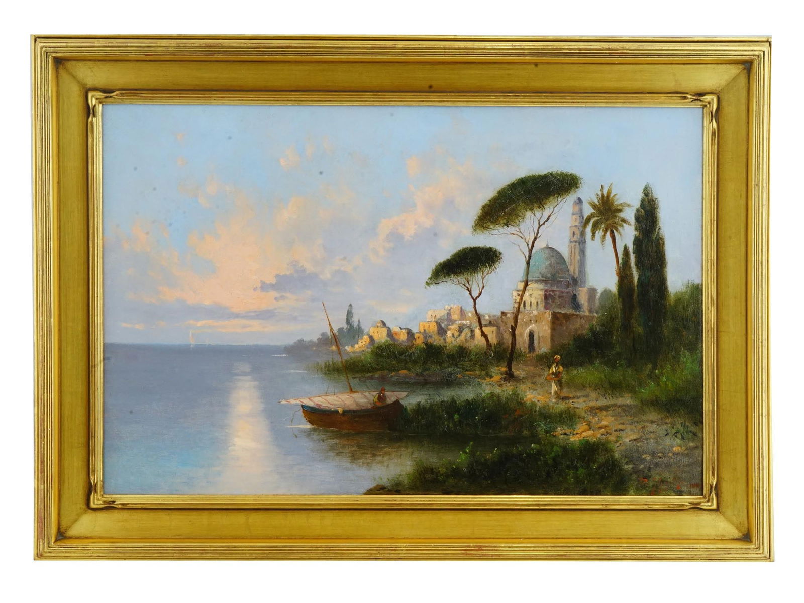 ROMANIAN D GHYKA ANTIQUE LANDSCAPE OIL PAINTING (1 of 7)