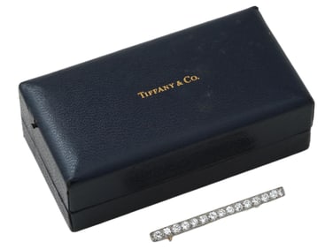TIFFANY AND CO 950 PALLADIUM BROOCH WITH DIAMONDS
