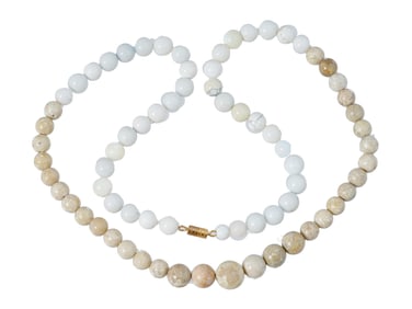 ANTIQUE VICTORIAN ERA JASPER BEADS NECKLACE