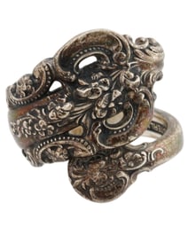 WALLACE 925 STERLING SILVER SPOON WRAP RING