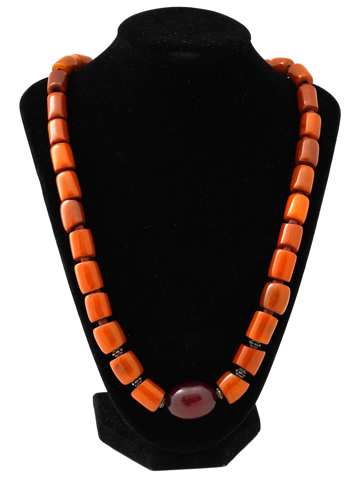 AMERICAN ART DECO MANNER AMBER BAKELITE NECKLACE (1 of 4)