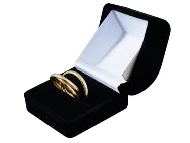 VINTAGE 14K GOLD ROLLING RING BY DFS